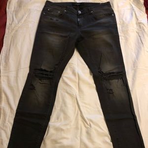 REPRESENT faded black destroyer denim